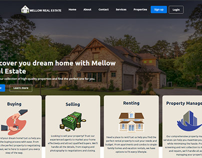 Project thumbnail - Real Estate hero section designed in webflow