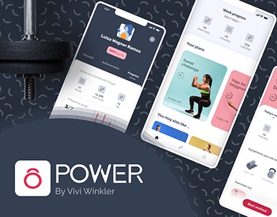 Power - Fitness app (UI/UX + branding)