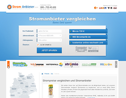 Strom Anbieter - Website