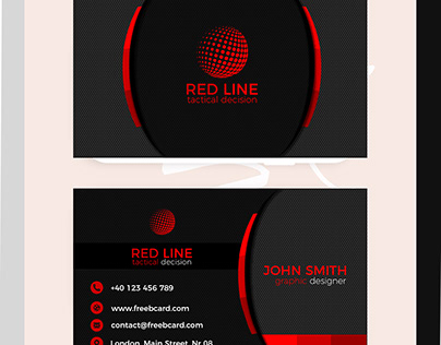 Black & Red Business card