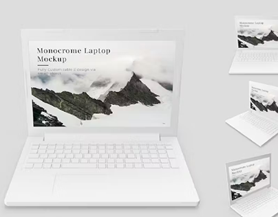 Monocrome Laptop Mockup