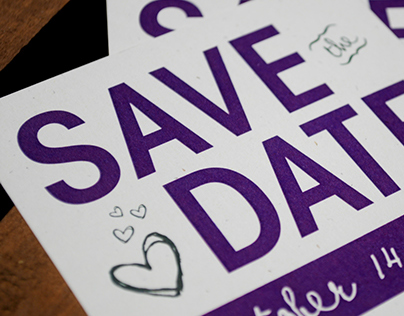 Rustic Hearts & Banner Save the Date