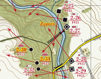 The Heilsberg Triangle fortifications map