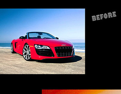 Audi R8 before and after