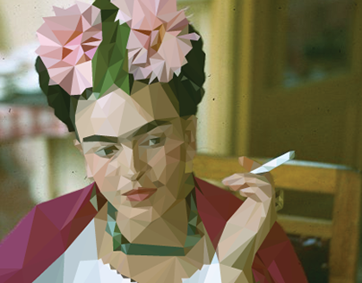 Low Poly of Frida Kahlo