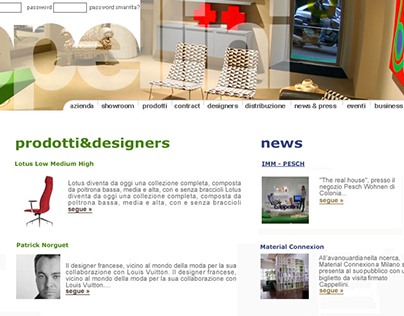 Cappellini Web Site Redesign
