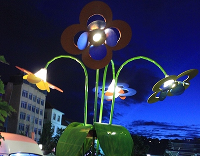 Lighting Flowers at Millenáris Park