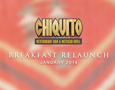 Chiquito breakfast relaunch January 2014