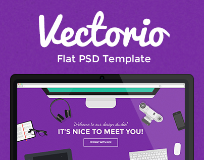 Vectorio - Corporate Responsive Flat PSD Template