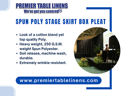 Spun Poly Stage Skirt Box Pleat