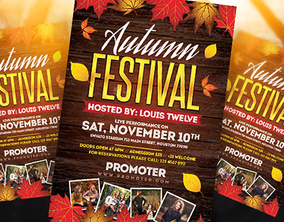 Autumn Festival Flyer Template + FB Cover