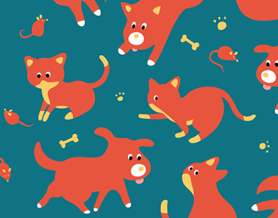 pattern design-dog & cat