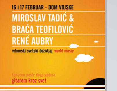 poster for concert "miroslav tadic and braca teofilovi"