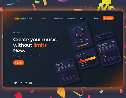 Music sound studio UI DESIGN / Web design