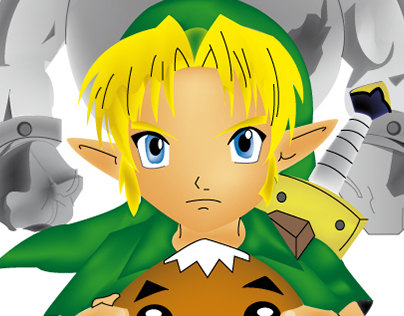 Link and Goron Mask