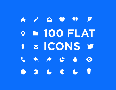 100 flat icon