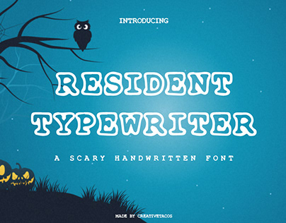 Resident Typewriter Handwritten Font