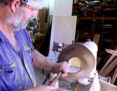 Tom Kight, Woodturner: Orange Osage Bowl