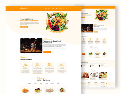 Organic Food Landing Page design