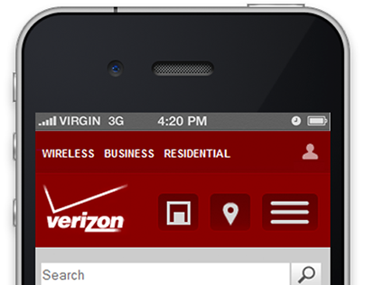Responsive Design+ wireframe + coding for - Verizon