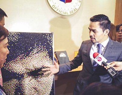 Sen. Manny Pacquiao Pushpin's Portrait Artwork