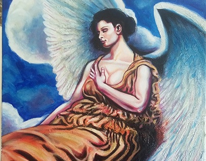 Sleeping angel by pallominy oil on canvas oct 2014