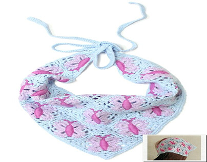 Shop For Crochet Butterfly Head Scarf Online