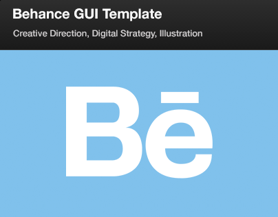 Behance GUI Template for Photoshop
