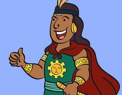 Ilustración de personaje Inca