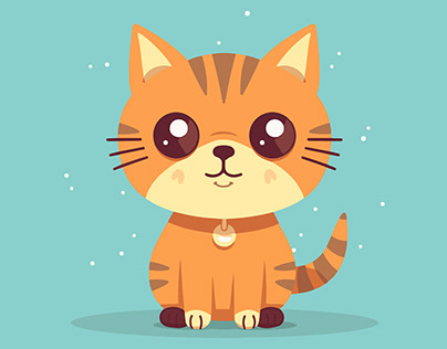 Creative Cat vector design illustration.