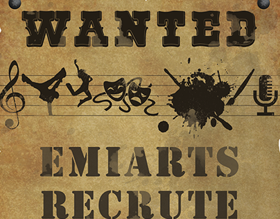 A western inspired flyer for EMIArts 