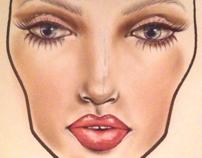 Face chart make up art