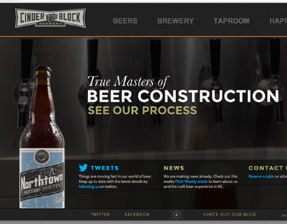 Cinderblock Brewery Website