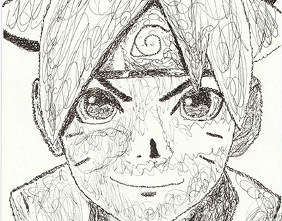 Naruto Pointillism and Scribbling