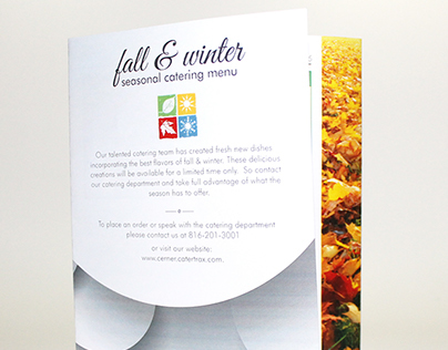 Cerner Seasonal Catering Menu Insert - Fall & Winter