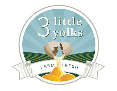 Three Little Yolks Egg Farm Logo