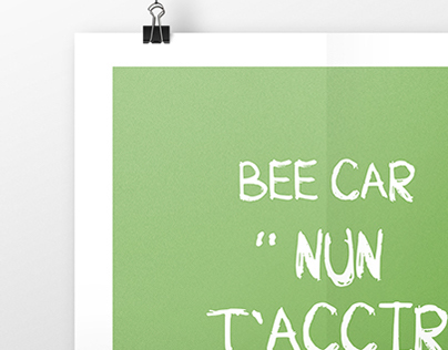 Lezioni d Bee-advertising poster for carsharing service