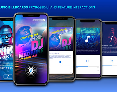 Mobile UI Proposed Designs - AUDIO BILLBOARD FEATURE