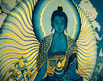 Pinturas: Arte tradicional budista em Aquarela