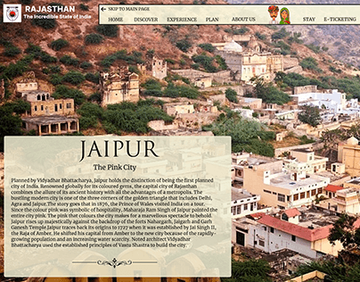 Website Redesign ( Jaipur Toursim )