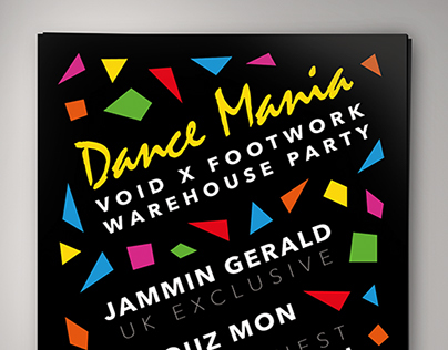 Dance Mania (Void x Footwork) - Event poster & flyer