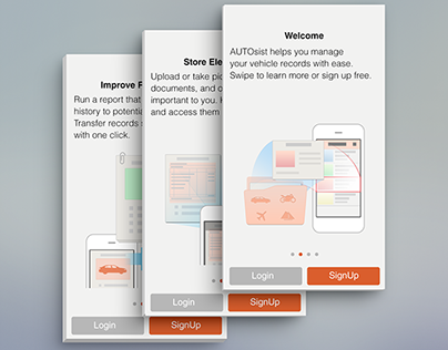 Welcome Screens for Autosis app