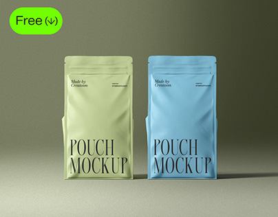 😍 Free pouch mockup