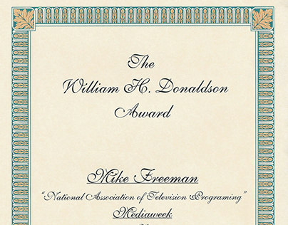 The William H. Donaldson Award (ADWEEK/Billboard Pub.)