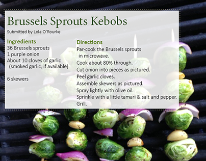 Recipe - Brussels Sprouts Kebobs