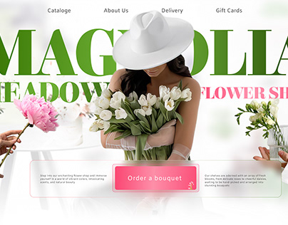 Landin page for flower shop | Website for florists
