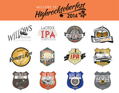 Highrocktoberfest 2014 - Logo Design (beer logos!)