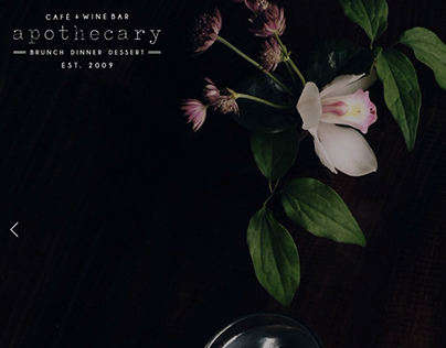 Apothecary Café & Wine Bar: Website Design