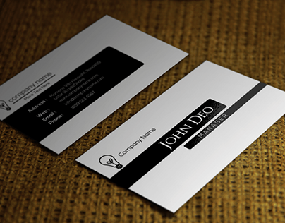 Free BLACK AND WHITE BUSINESS CARD TEMPLATE PSD