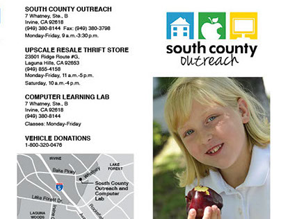 Two-page Indisgn brochure - South County Outreach